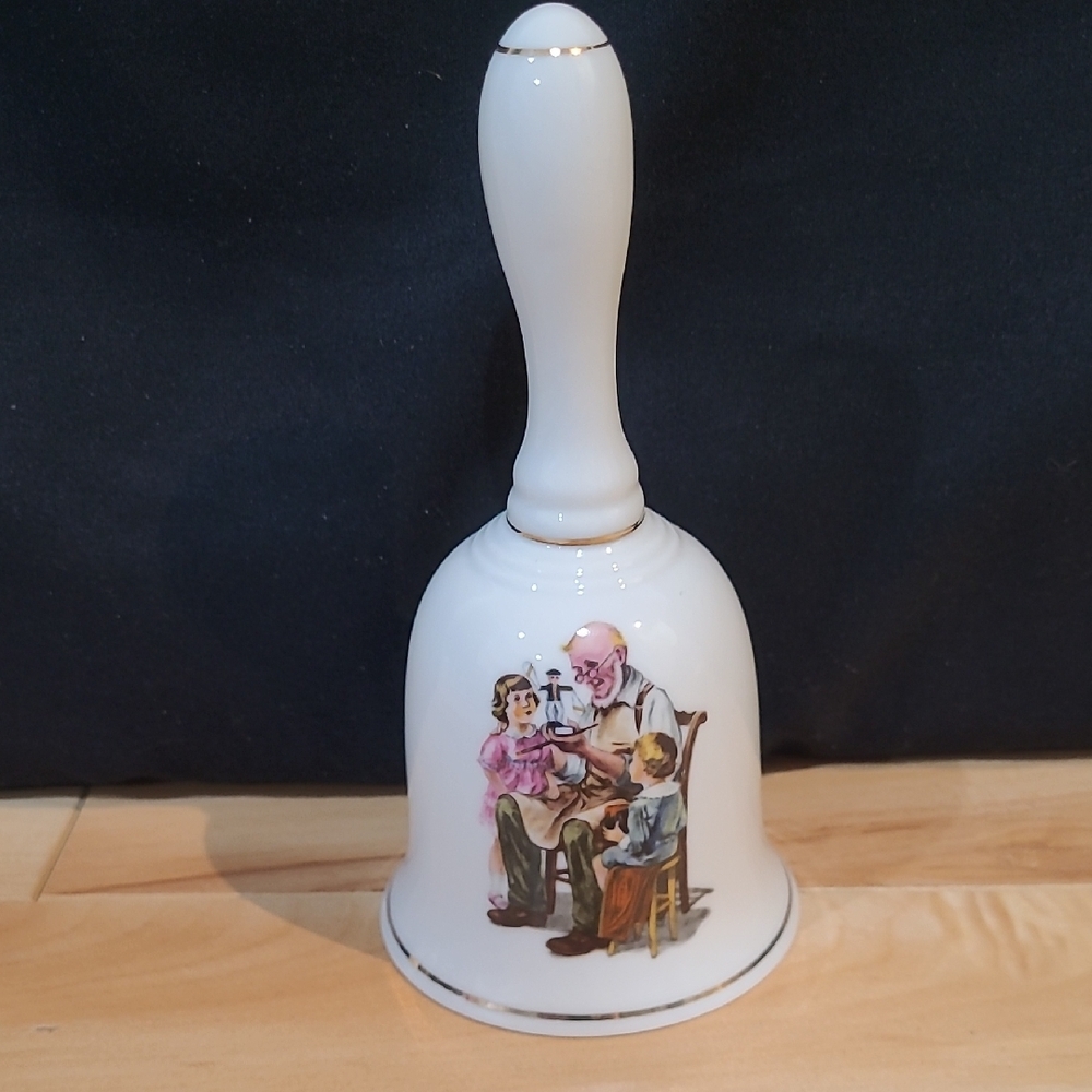 2/$20 Vintage 1986 Norman Rockwell "The Toymaker" Decorative Bell